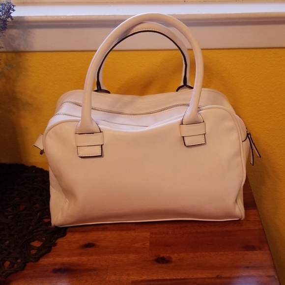 White leather double zipper purse - Picture 4 of 4
